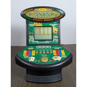 EXCALIBUR 5-IN-1 Virtual Casino Tabletop Game Electronic Slots Blackjack Poker
